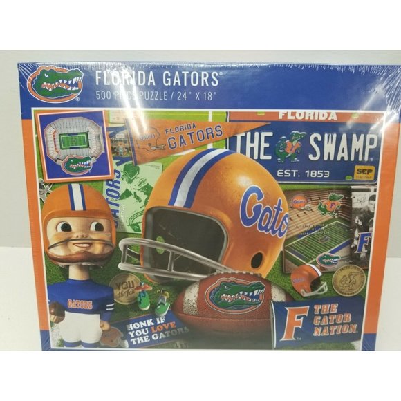Florida Gators 500 Piece Puzzle 24"x18" The Swamp Helmet Stadium Nation A1 - Picture 6 of 8